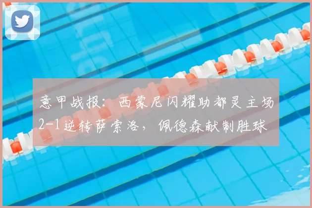 意甲战报：西蒙尼闪耀助都灵主场2-1逆转萨索洛，佩德森献制胜球